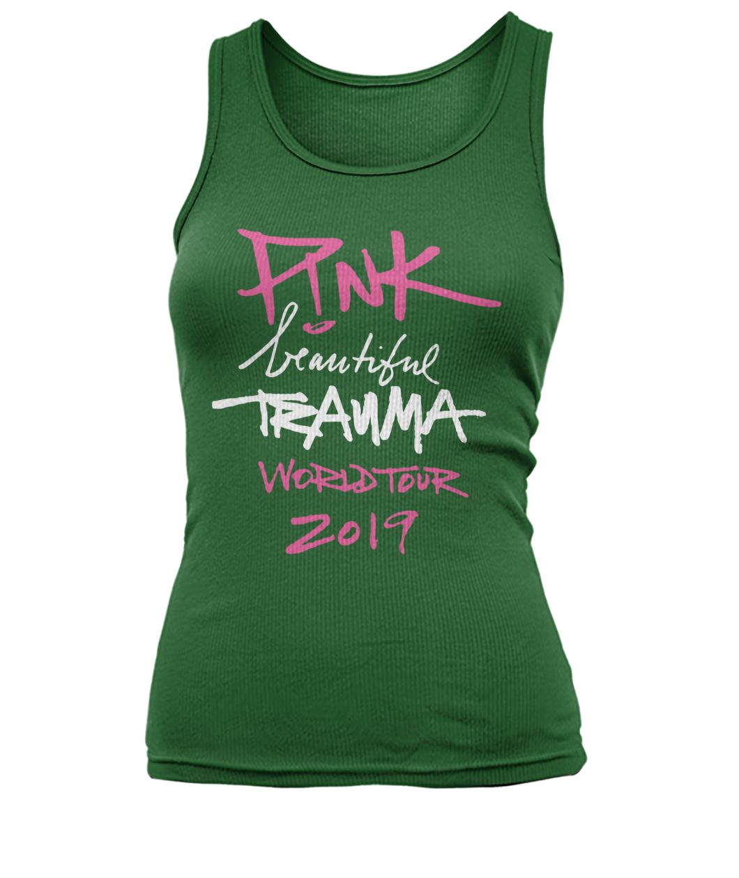 Beautiful trauma world tour 2019 pink women's tank top