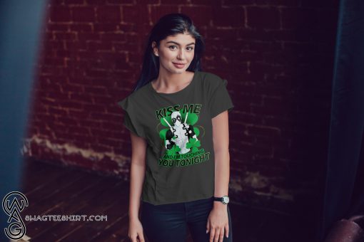 Deadpool kiss me and I'm touching you tonight st patrick's day shirt