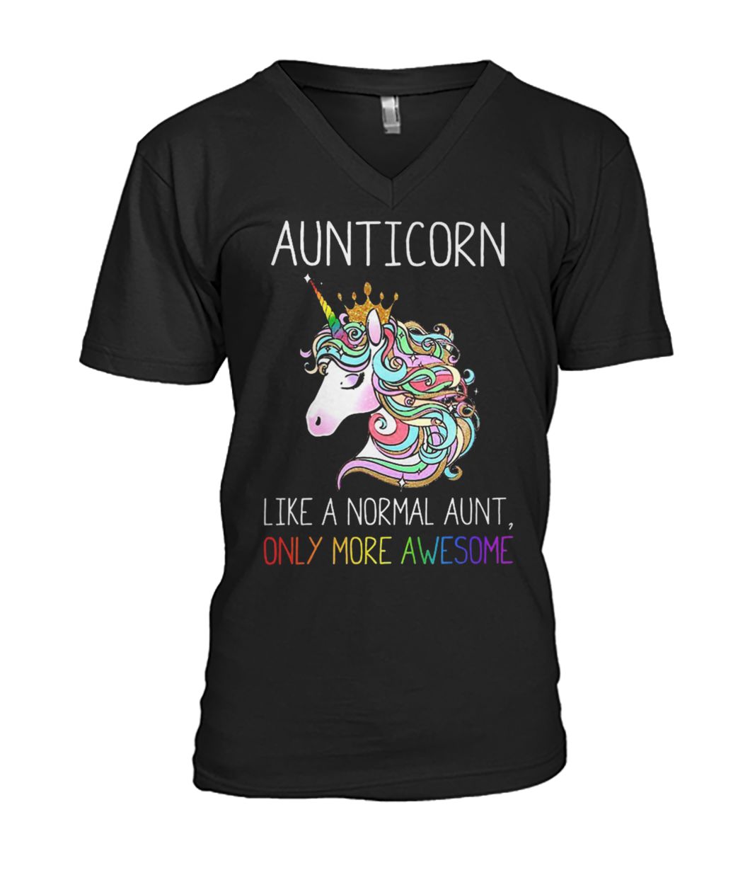 Aunticorn like a normal aunt only more awesome mens v-neck