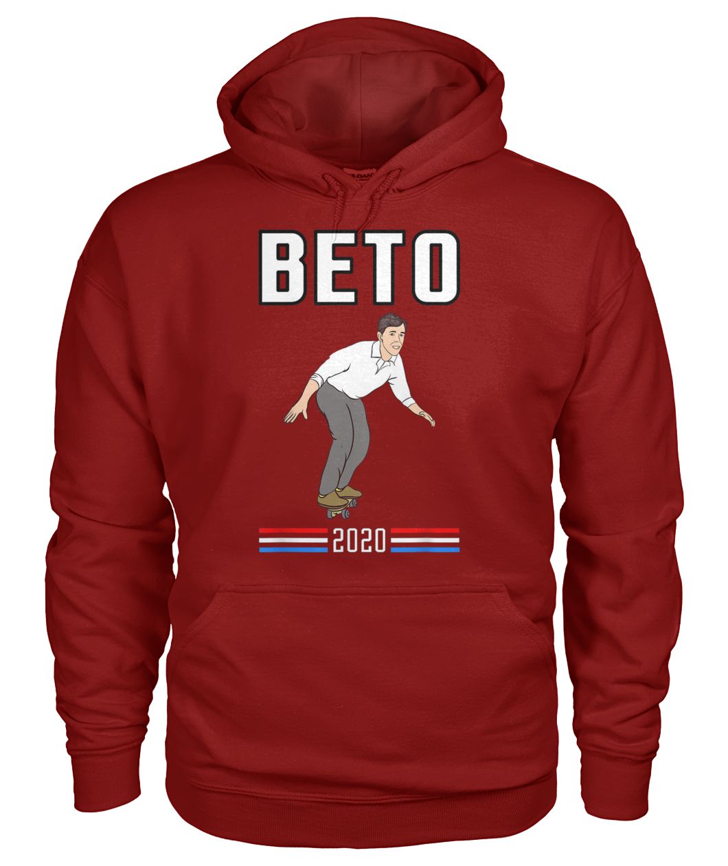 Beto o'rourke for president 2020 skateboarding thrasher gildan hoodie