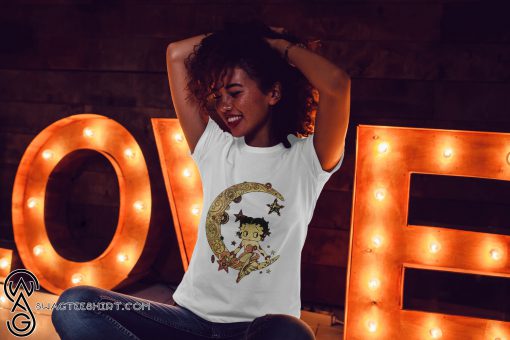 Betty boop on the crescent moon shirt
