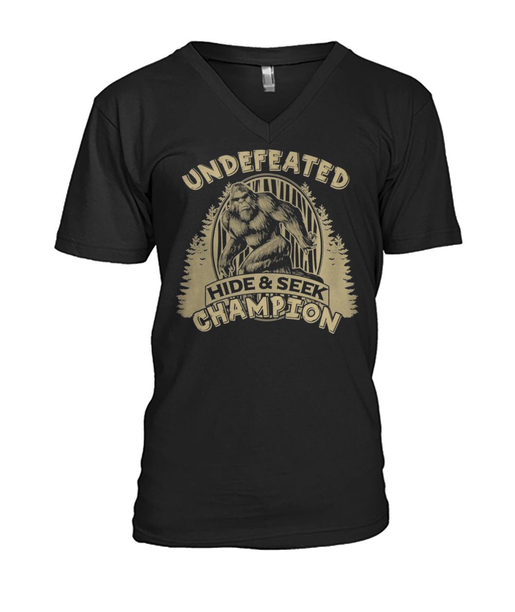 Bigfoot undefeated hide and seek champion mens v-neck