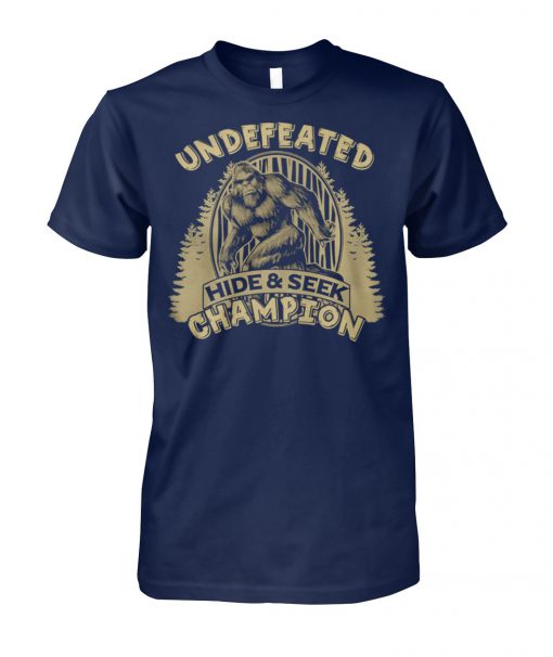 Bigfoot undefeated hide and seek champion unisex cotton tee