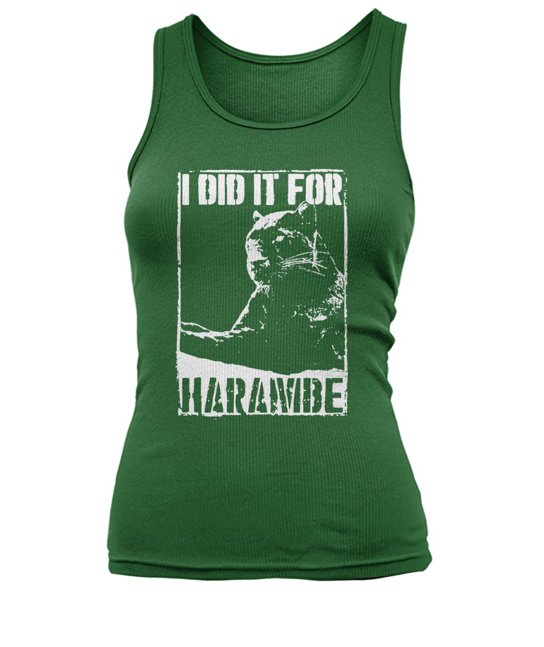 Black panther I did it for harambe women's tank top