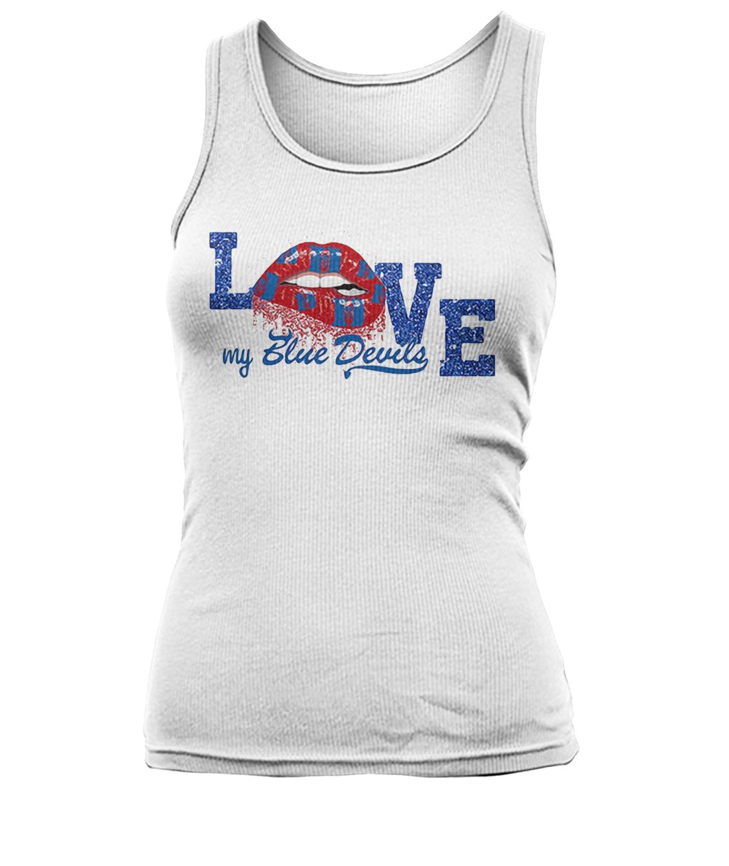 Blue devils drum and bugle corps love my team men's tank top