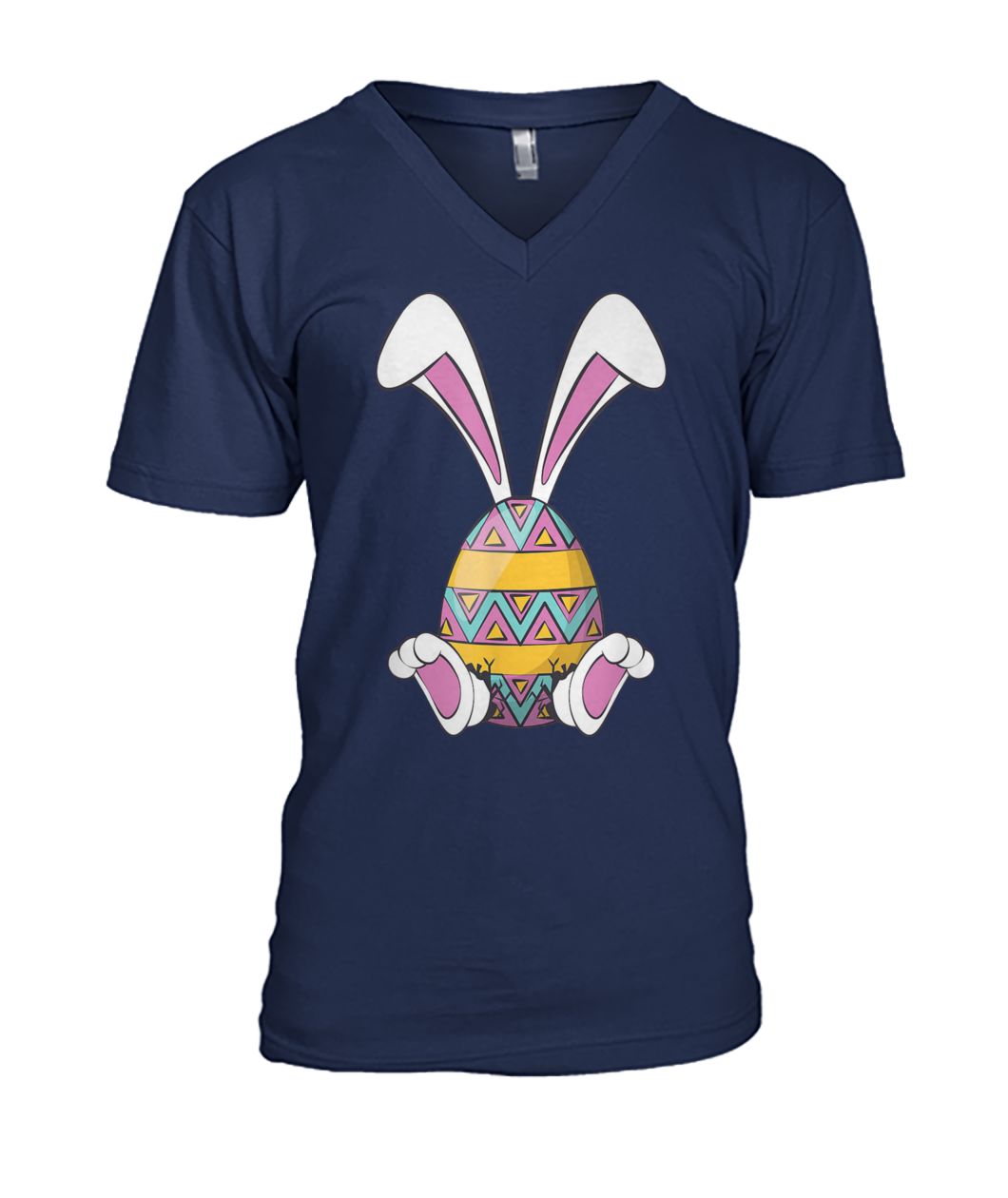 Bunny easter cute happy rabbit egg easter mens v-neck