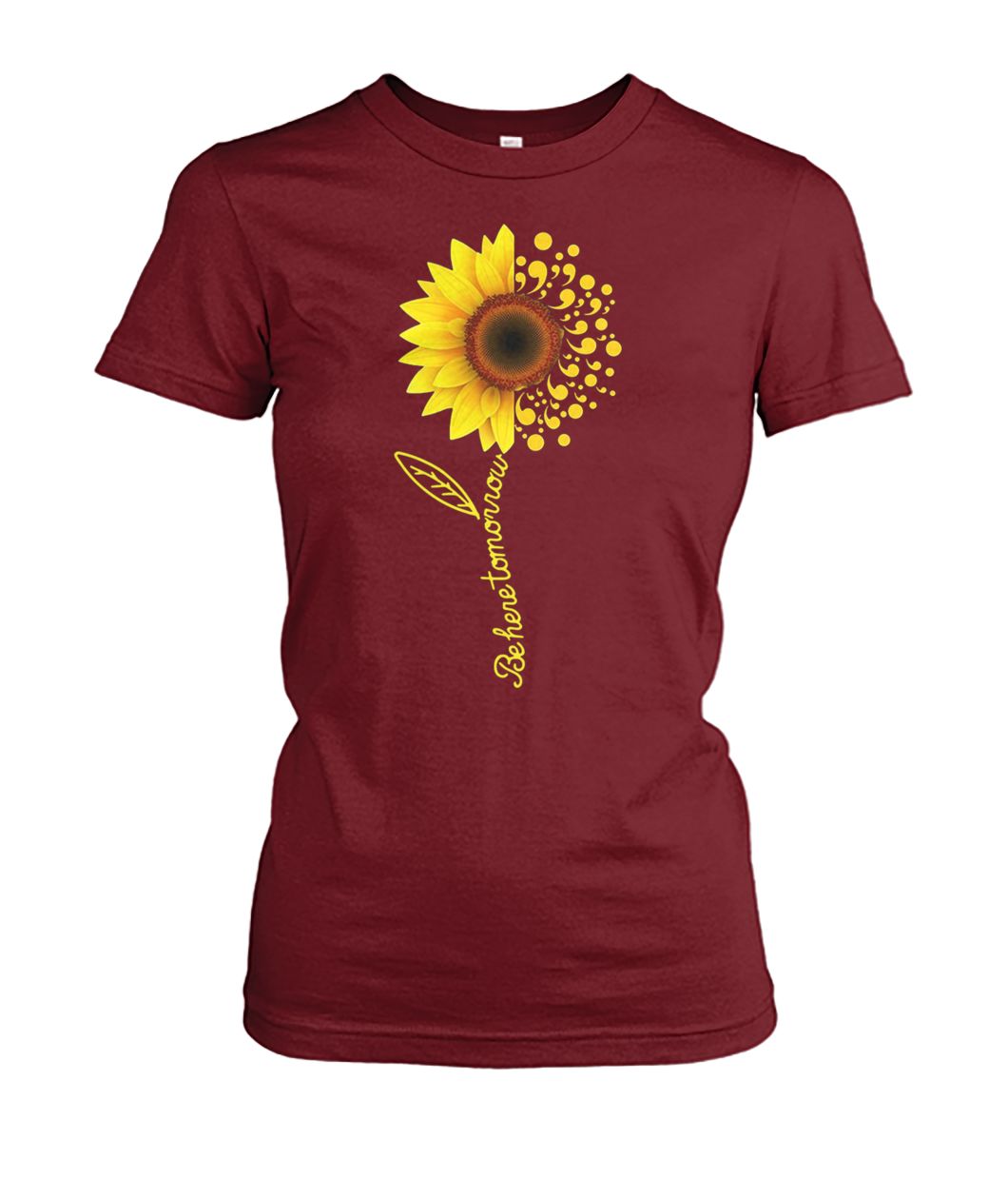 Comma sunflower be here tomorrow shirt and crew neck sweatshirt
