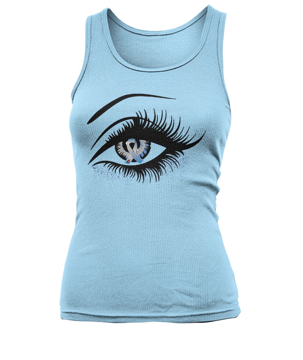Diabetes and cancer awareness in the eye women's tank top