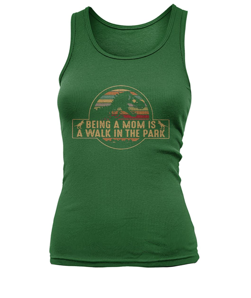 Dinosaurs being a mom is a walk in the park vintage women's tank top