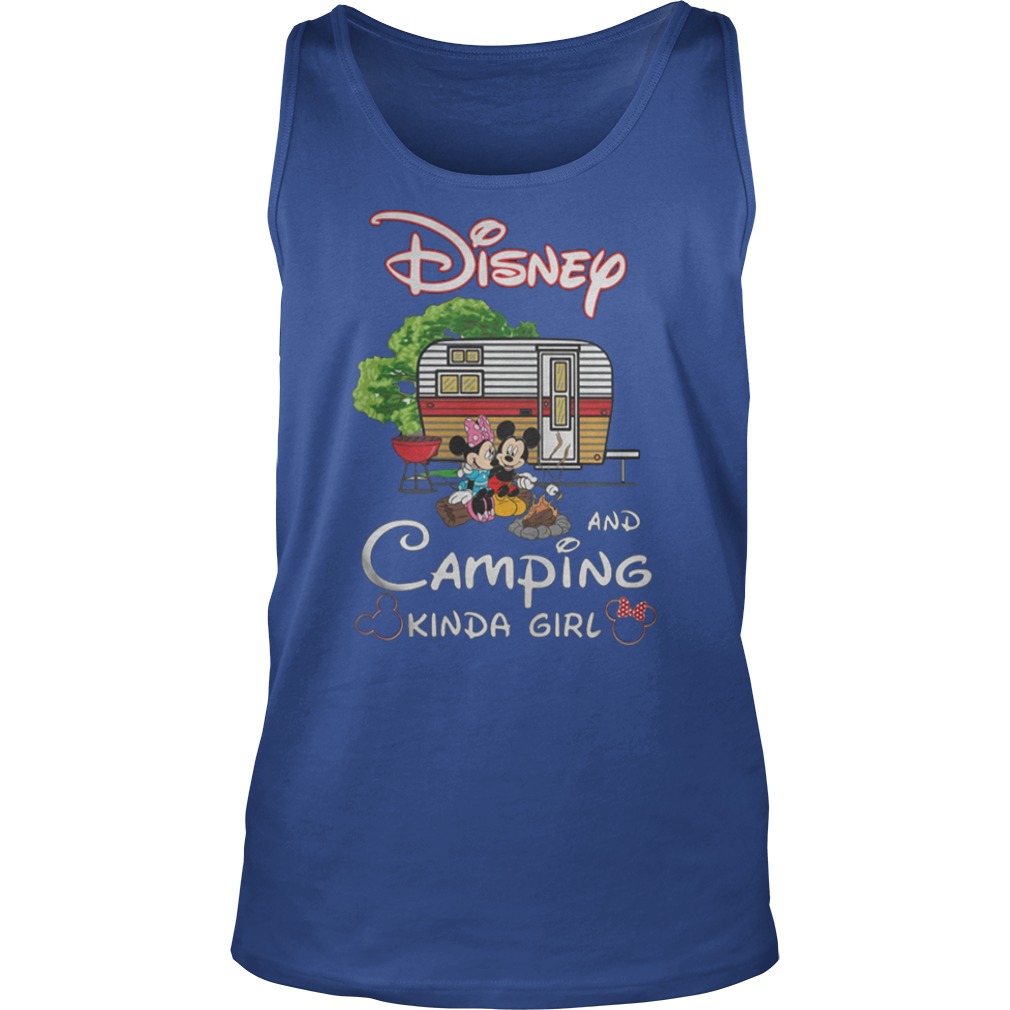 Disney and camping kinda girl mickey and minnie tank top