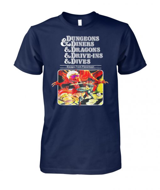 Dungeons and diners dragons drive-ins dives slightly unisex cotton tee