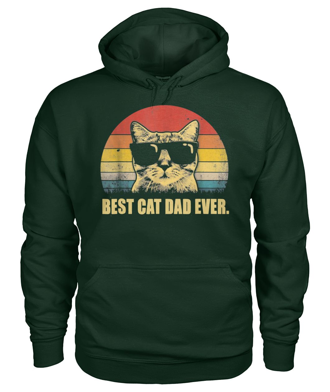 Father's day best cat dad ever vintage gildan hoodie