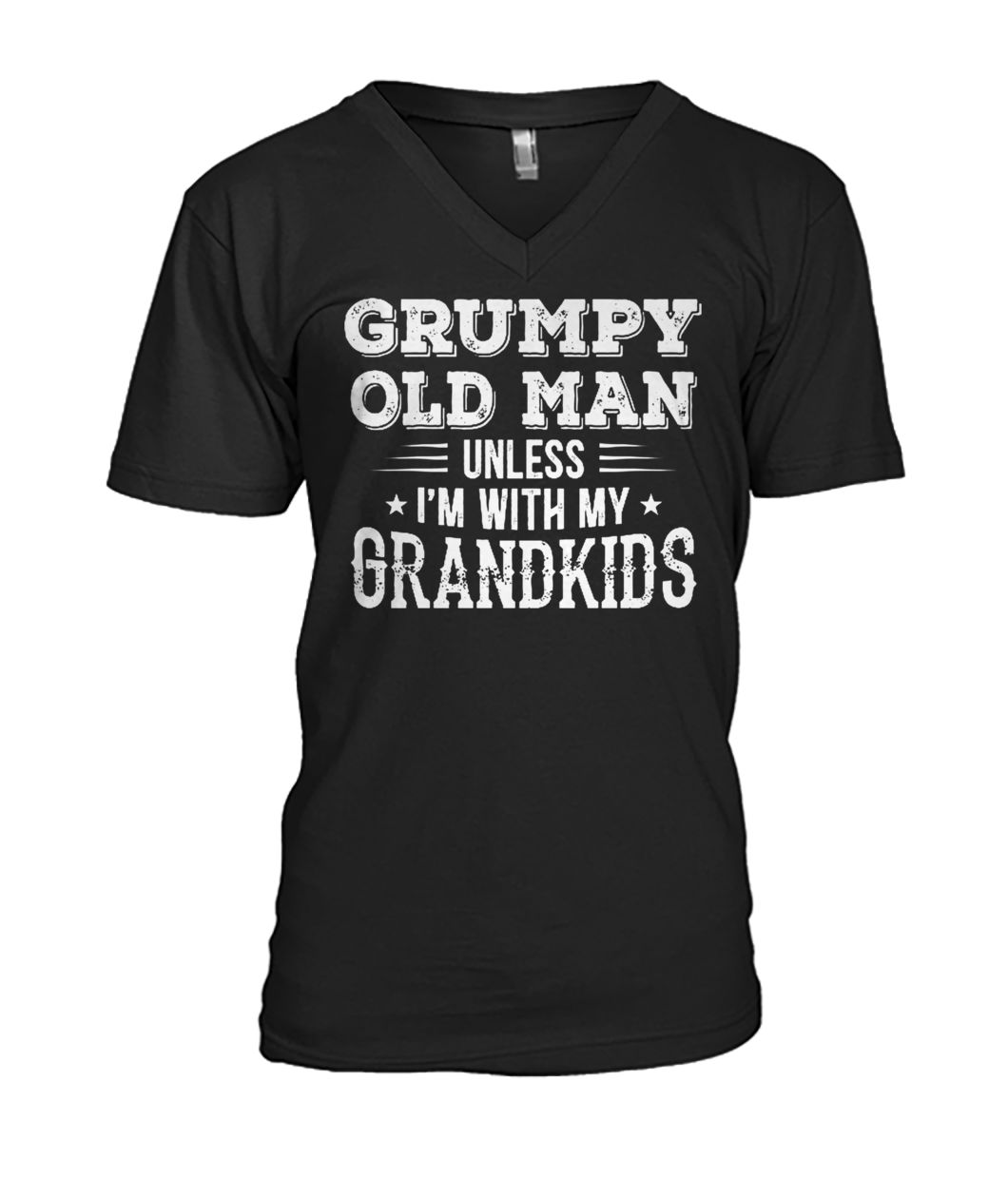 Grumpy old man unless I'm with my grandkids mens v-neck