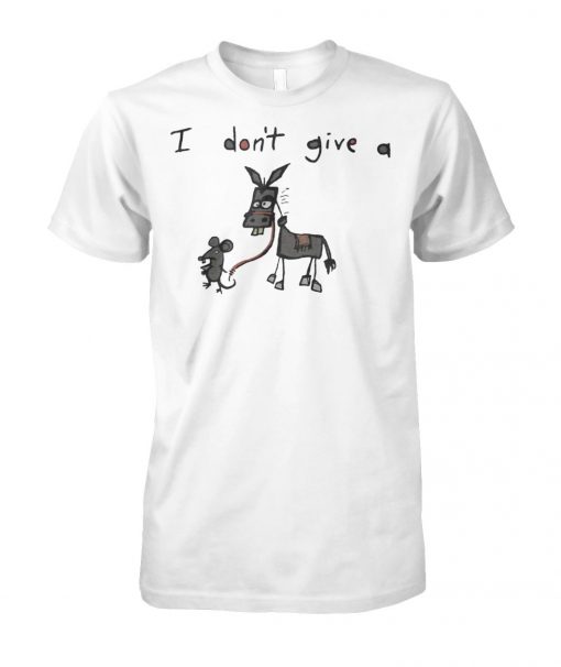 I don't give a rats ass mouse walking donkey unisex cotton tee