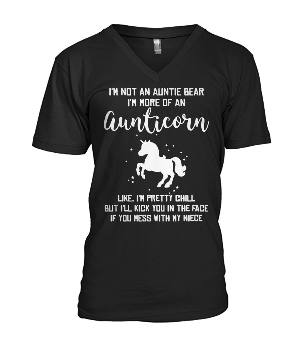 I’m not an auntie bear I’m more of an aunticorn like I’m pretty chill mens v-neck