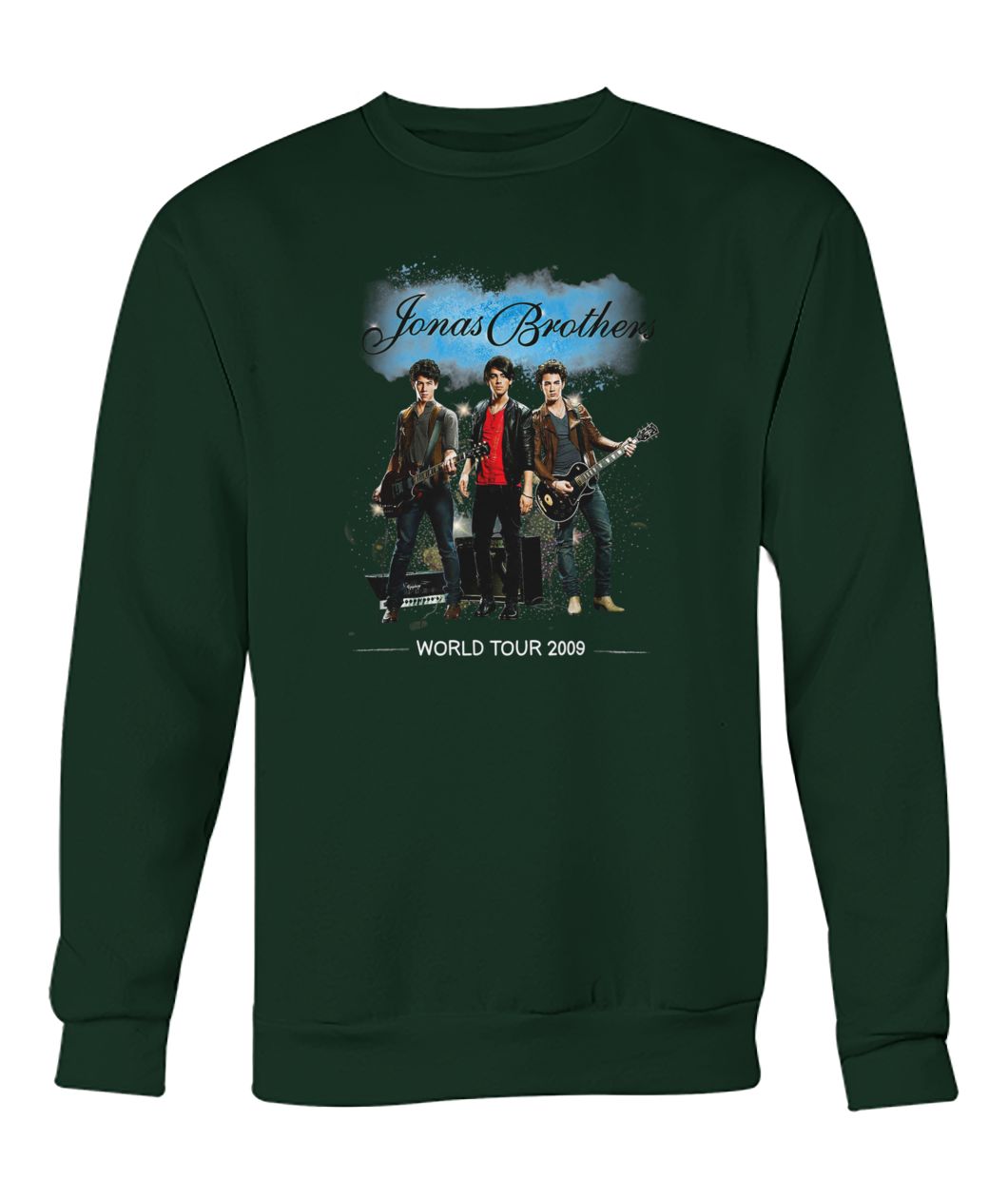 Jonas brothers world tour 2009 crew neck sweatshirt
