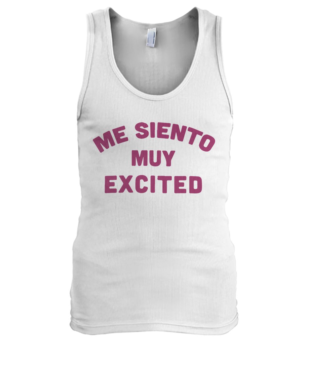 Me siento muy excited men's tank top