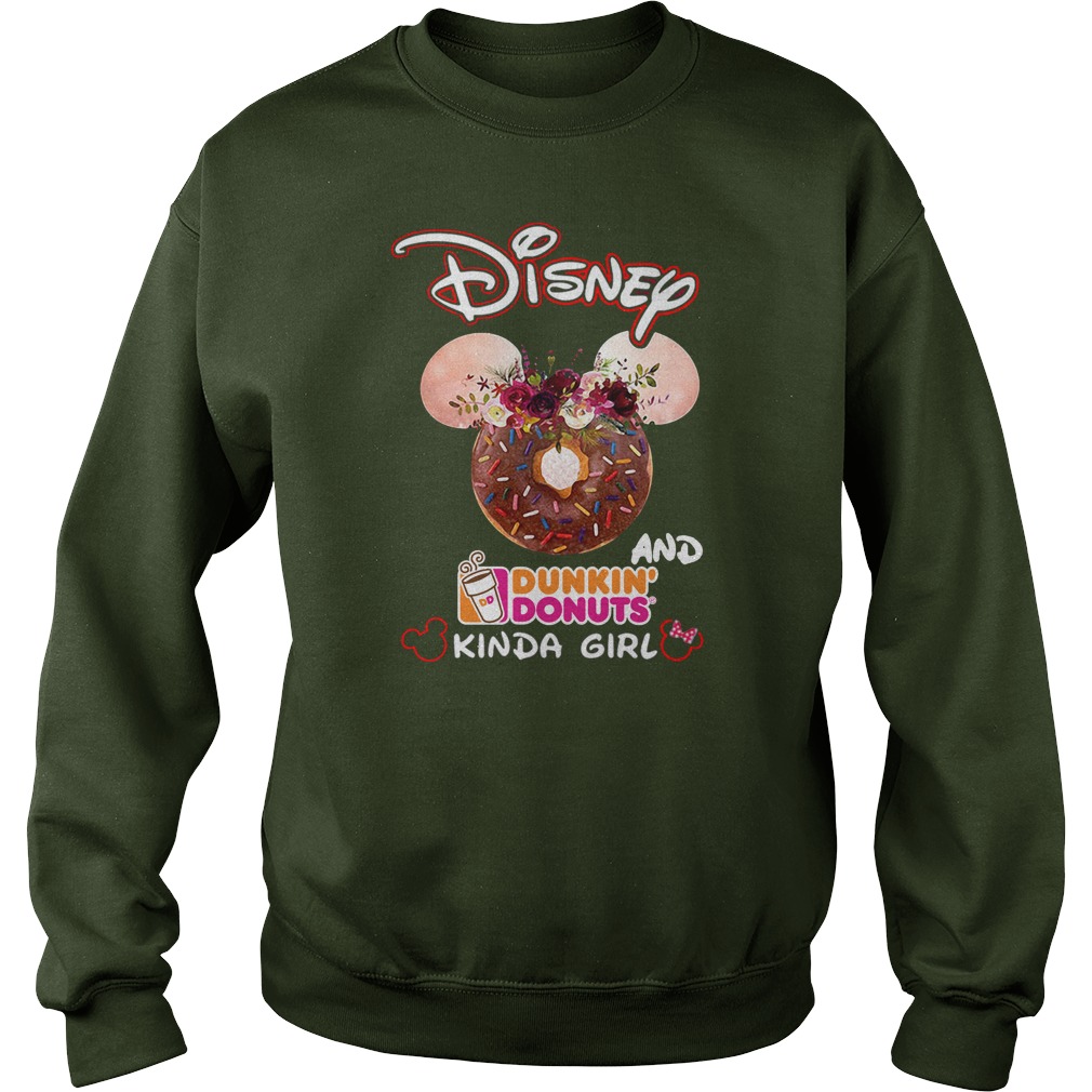 Mickey mouse disney and dunkin donuts kinda girl sweatshirt