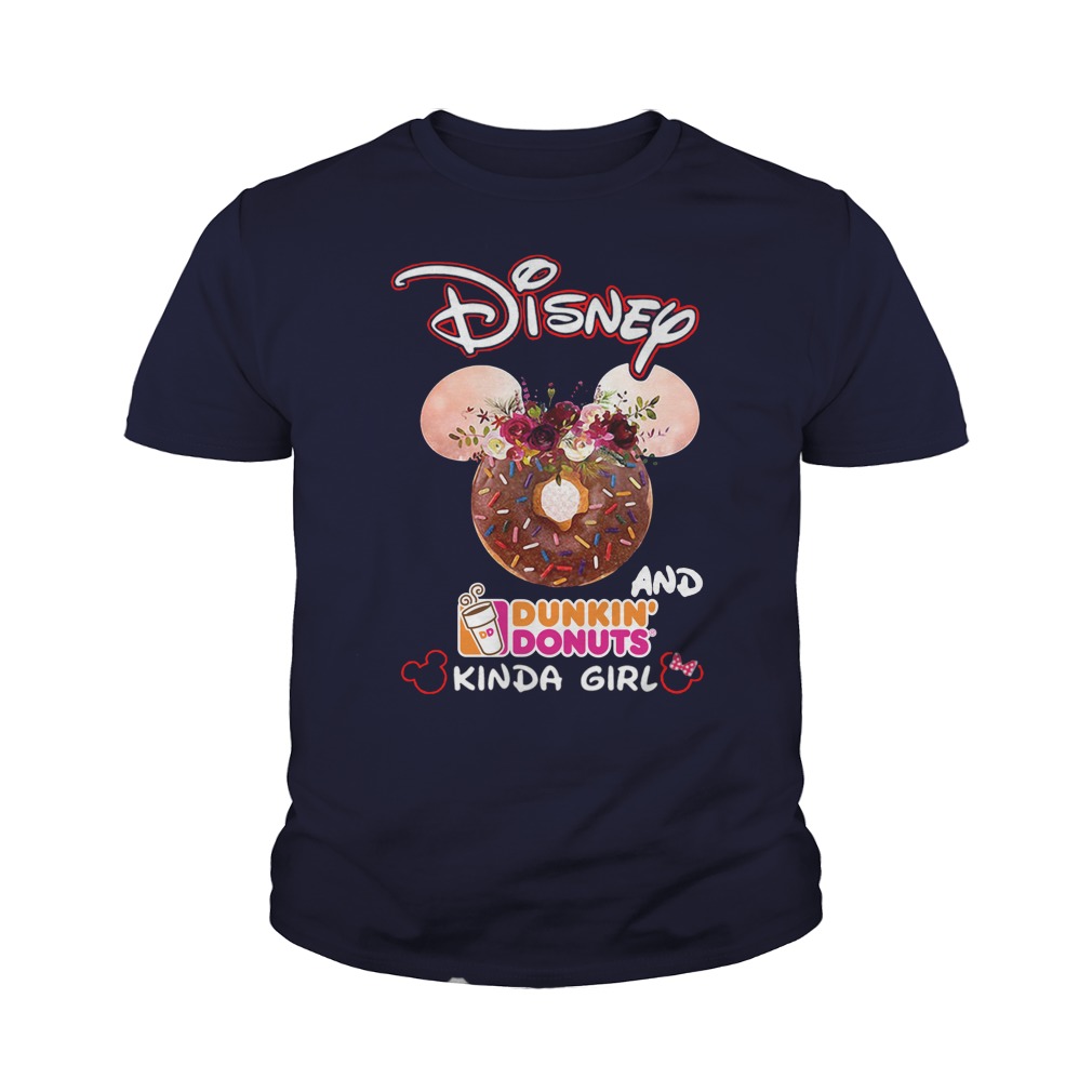 Mickey mouse disney and dunkin donuts kinda girl youth tee
