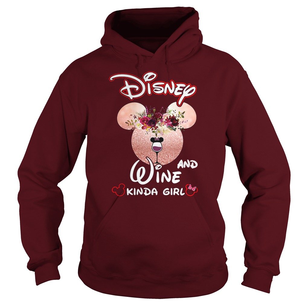 Mickey mouse disney and wine kinda girl hoodie