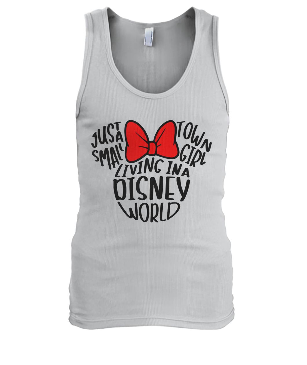 Mickey mouse just a small town girl living in a disney world men's tank top