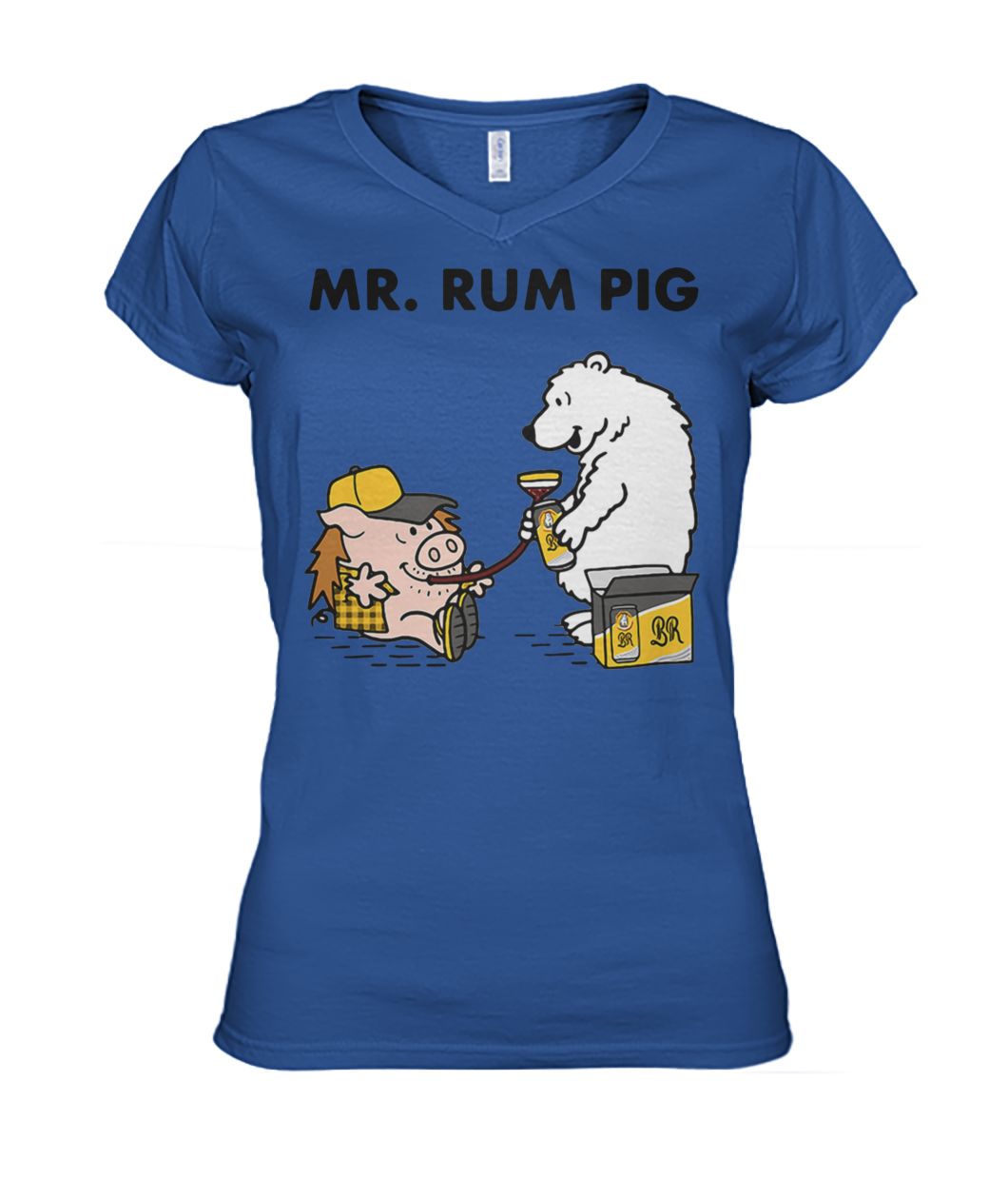 Mr rum pig women's v-neck