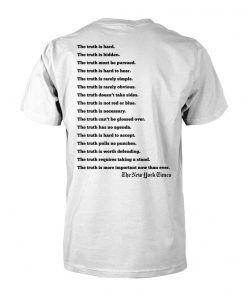 New york times truth the truth is hard the truth is hidden unisex cotton tee