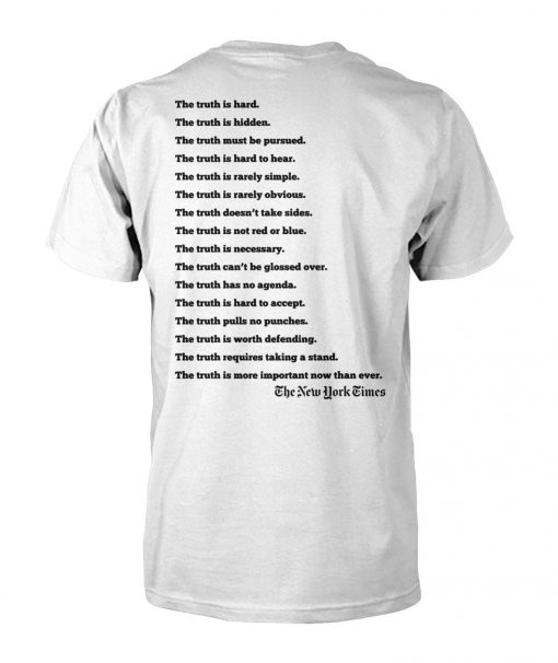 New york times truth the truth is hard the truth is hidden unisex cotton tee