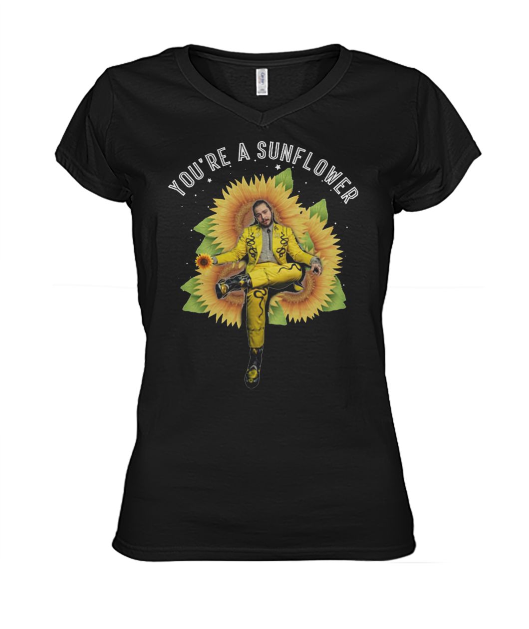 Post Malone you're a sunflower women's v-neck
