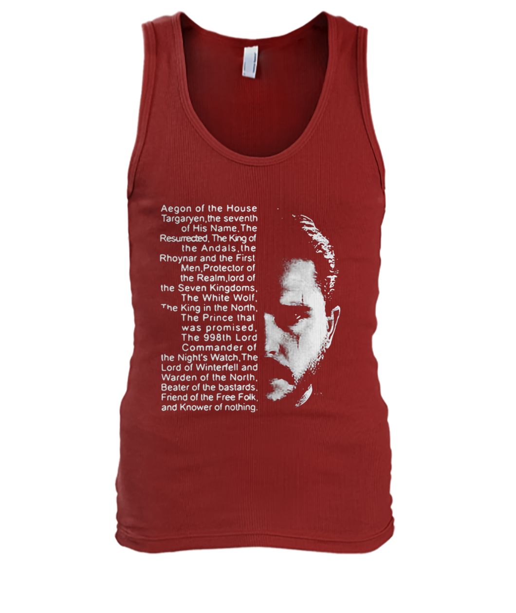 Post malone and game of thrones aegon of the house men's tank top