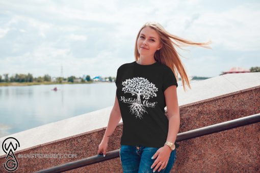 Rooted in christ christian faith and love in God shirt