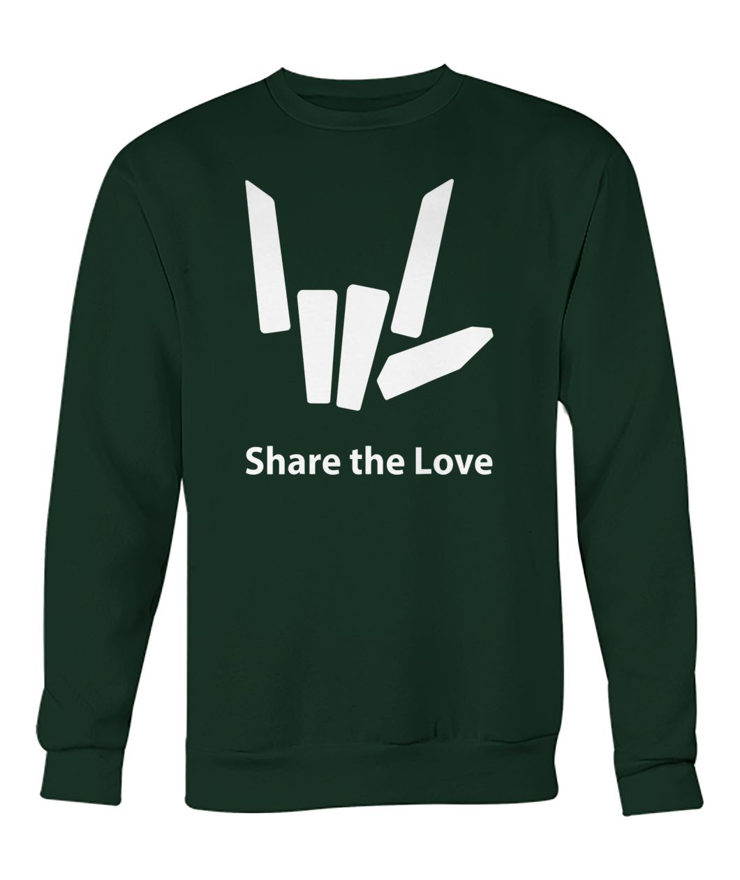 Share the love crew neck sweatshirt