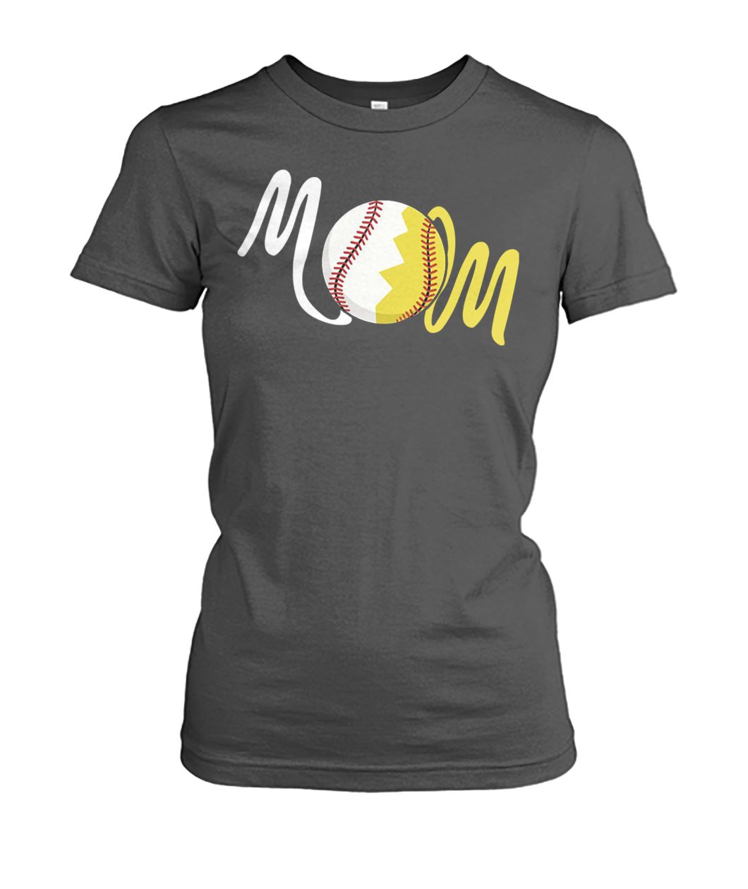 Softball mom women's crew tee