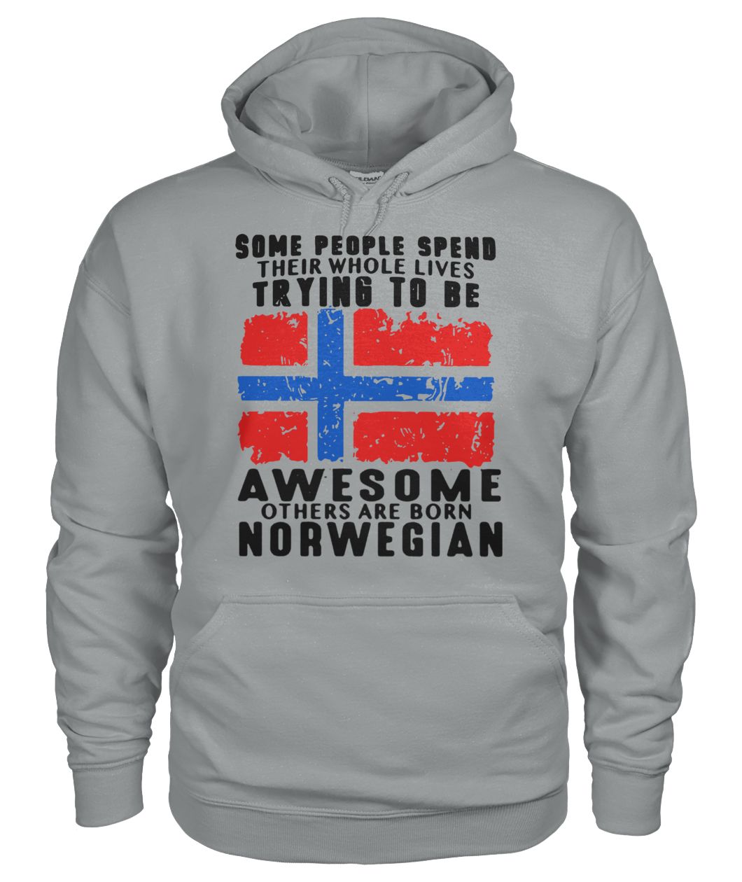 Some people spend their whole lives trying to be awesome others are born norwegian gildan hoodie
