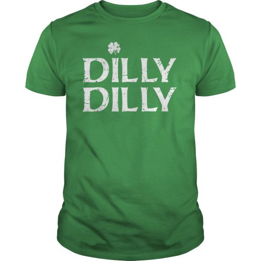 St patrick's day white clover dilly dilly guy shirt