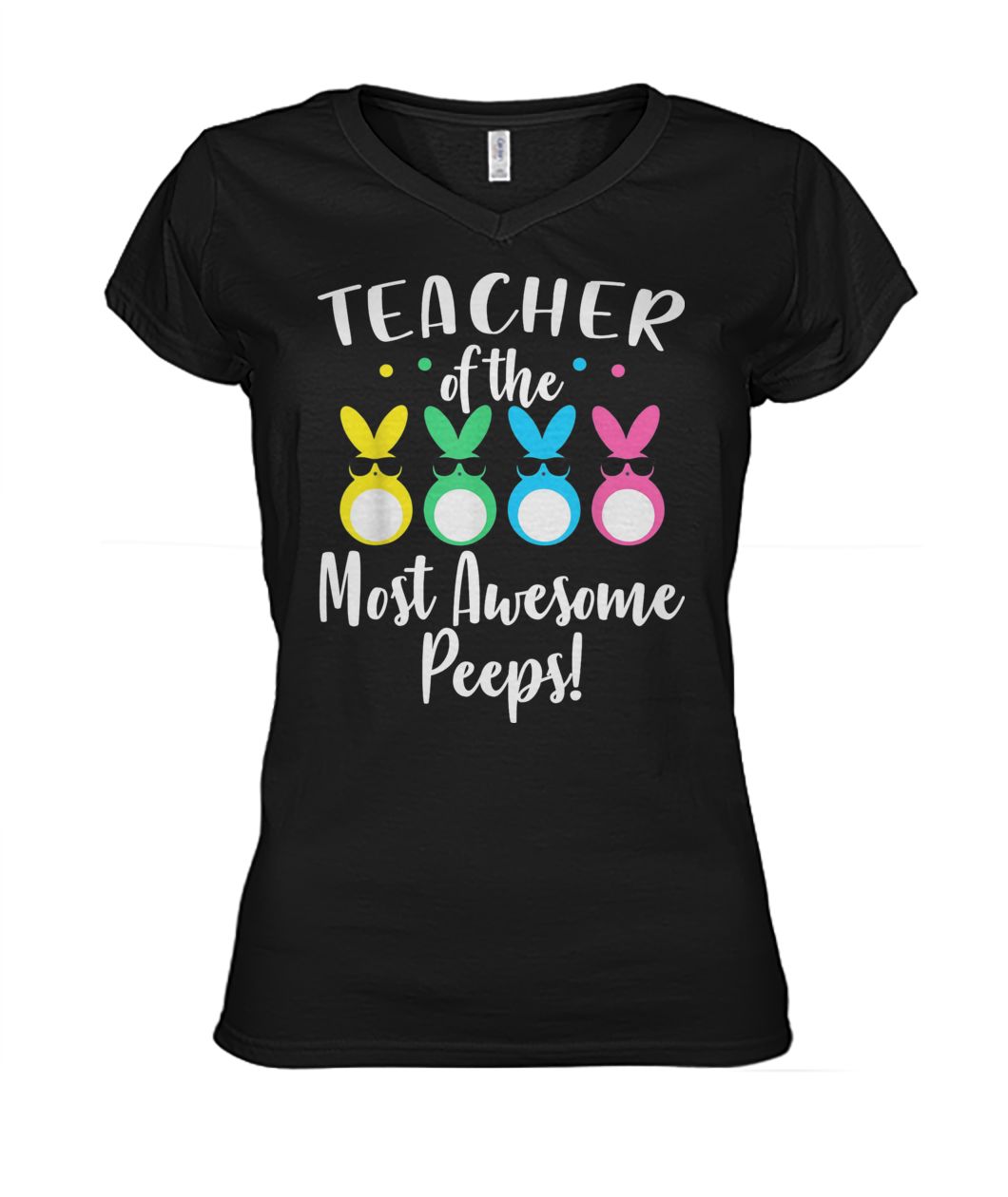 Teacher of the most awesome peeps easter teacher women's v-neck