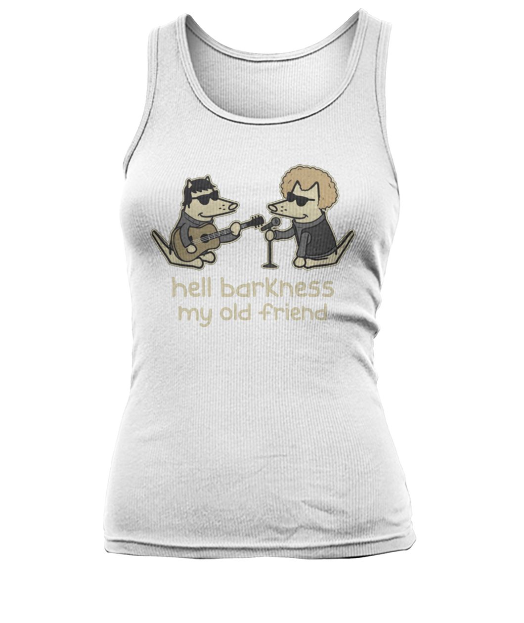Teddy the dog hell barkness my old friend women's tank top