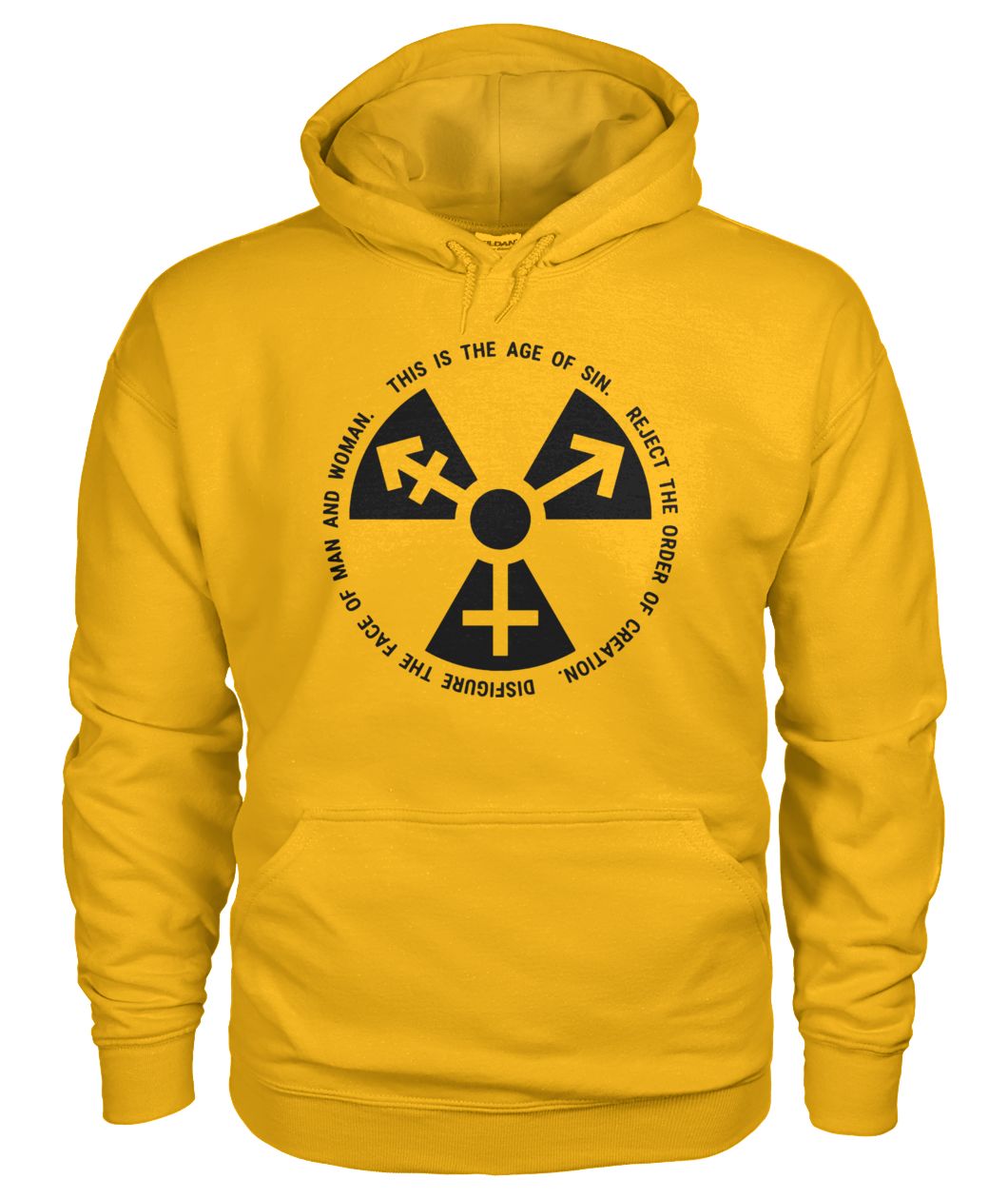 This is the age of sin reject the order of creation gildan hoodie