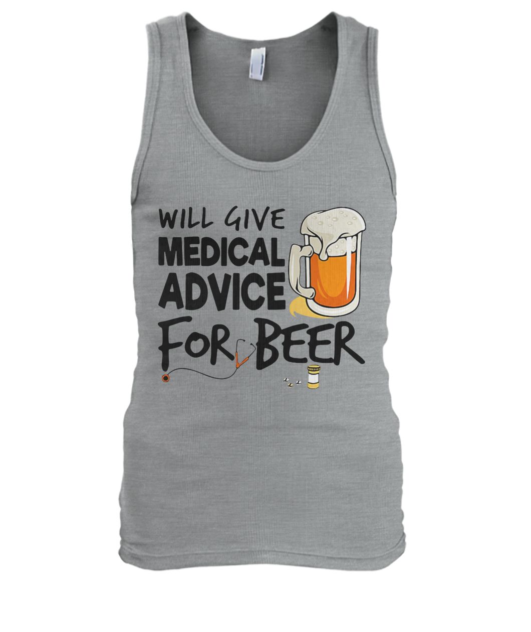 Will give medical advice for beer men's tank top