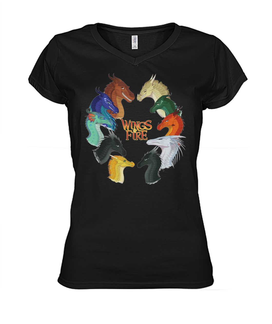 Wings of fire all dragon women's v-neck