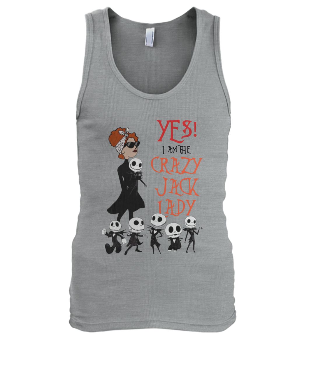 Yes I am the crazy jack lady men's tank top