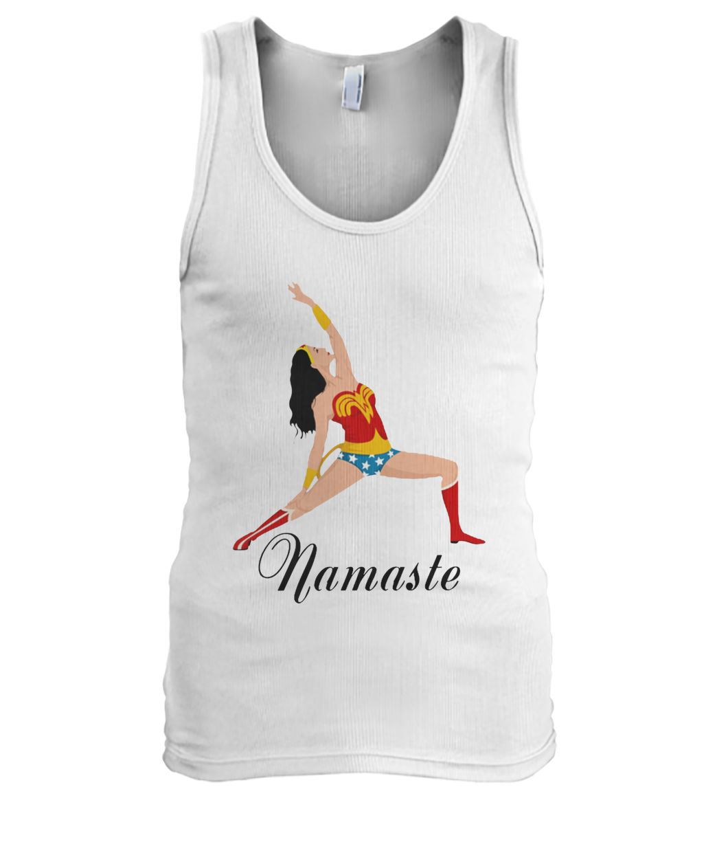 Yoga namaste wonder woman men's tank top