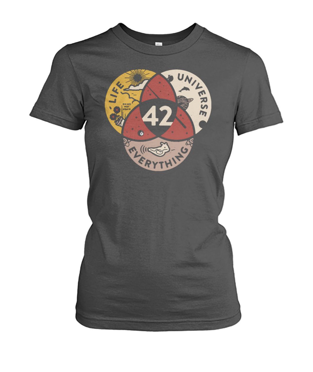42 the answer to life the universe and everything women's crew tee
