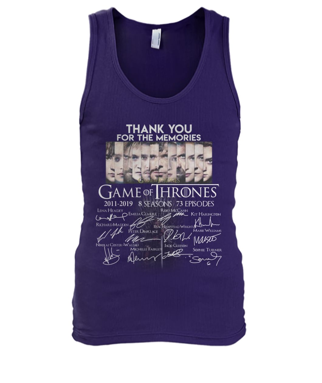 8 years thank you for the memories game of thrones men's tank top