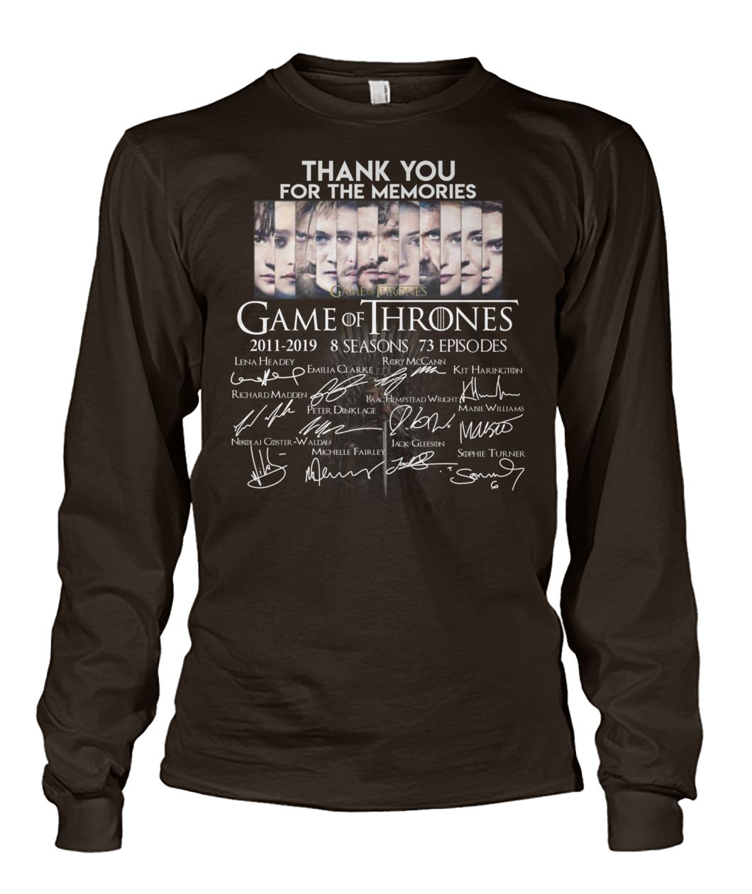 8 years thank you for the memories game of thrones unisex long sleeve