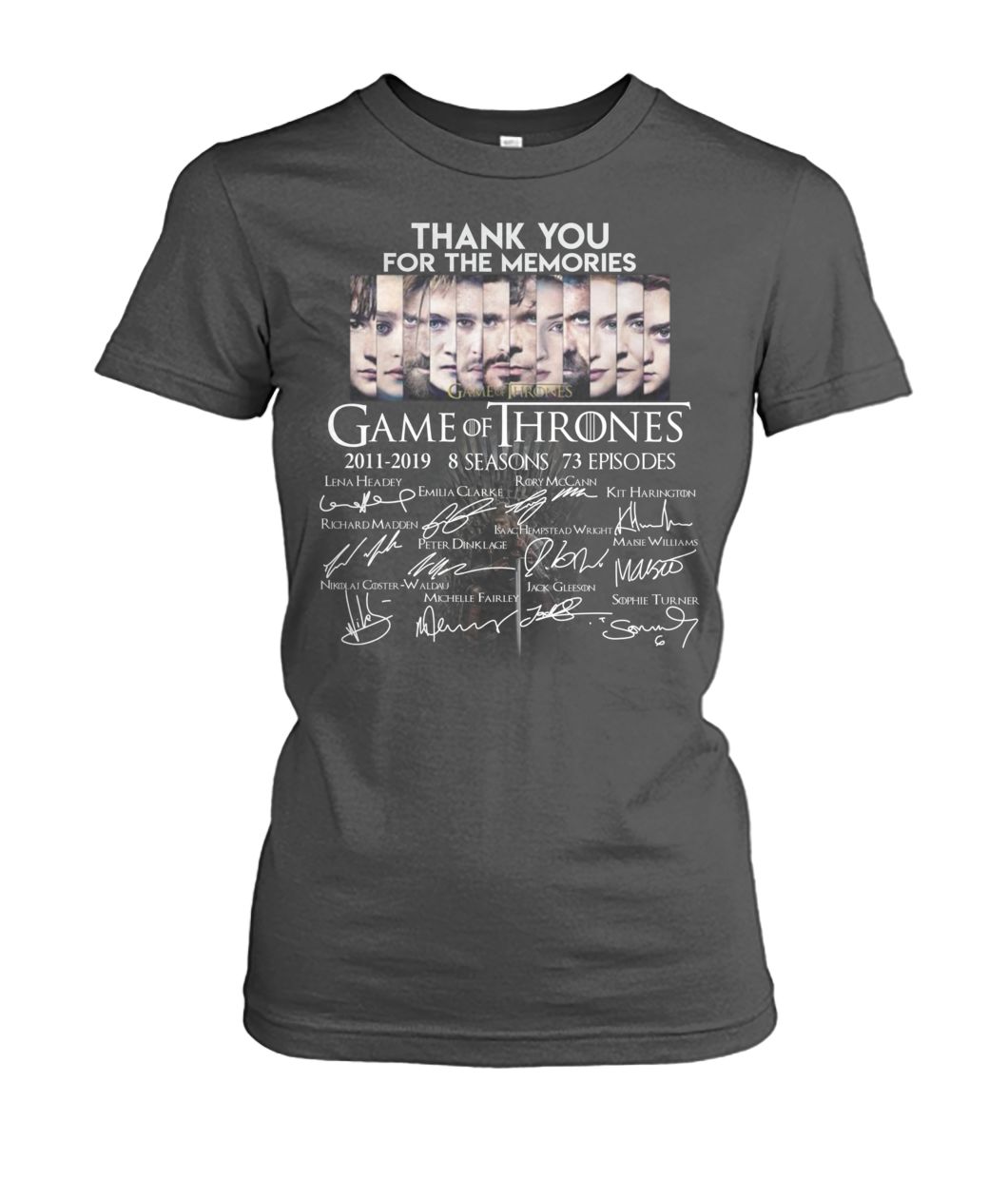 8 years thank you for the memories game of thrones women's crew tee