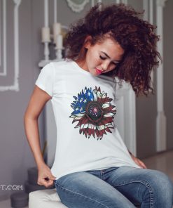 American flag sunflower shirt