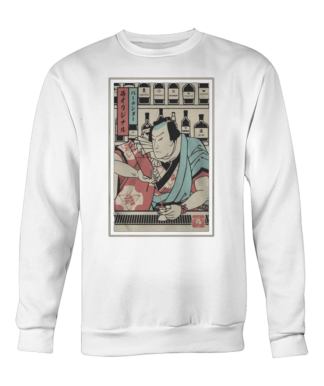 Bartender samurai crew neck sweatshirt