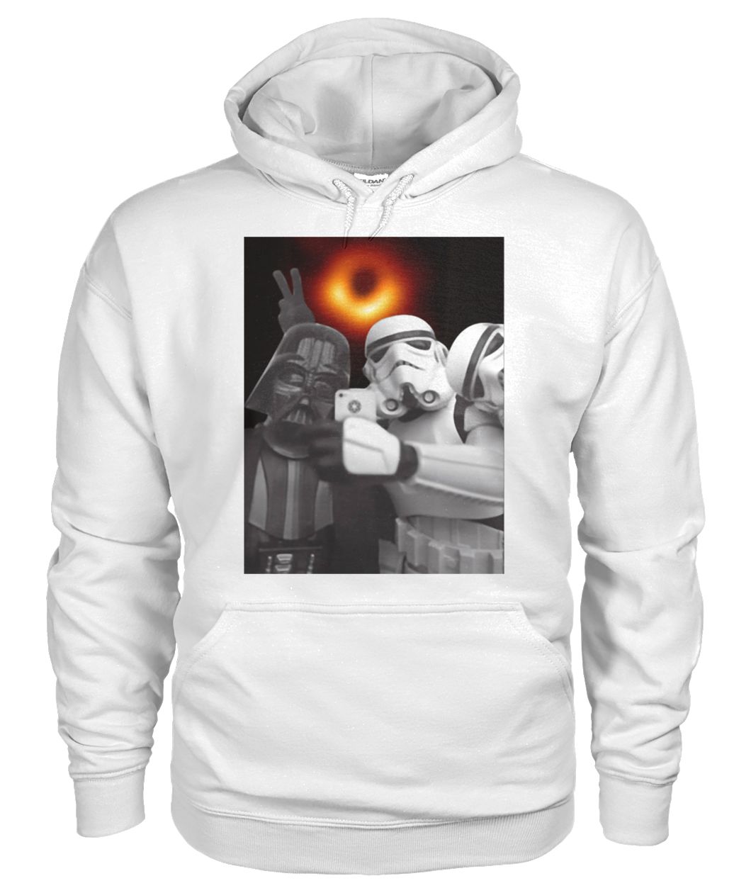Darth vader and stormtroopers selfie with black hole 2019 gildan hoodie