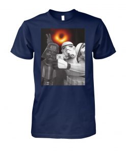 Darth vader and stormtroopers selfie with black hole 2019 unisex cotton tee